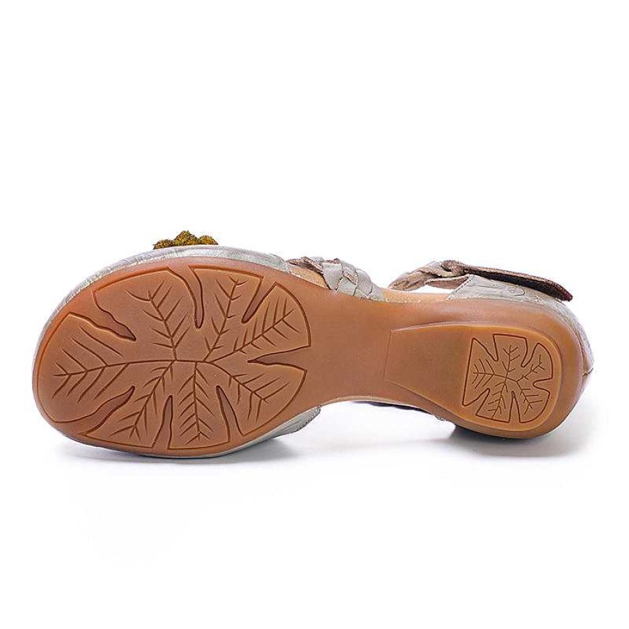 Dwarves Woven Leather Flat Mary Janes In /