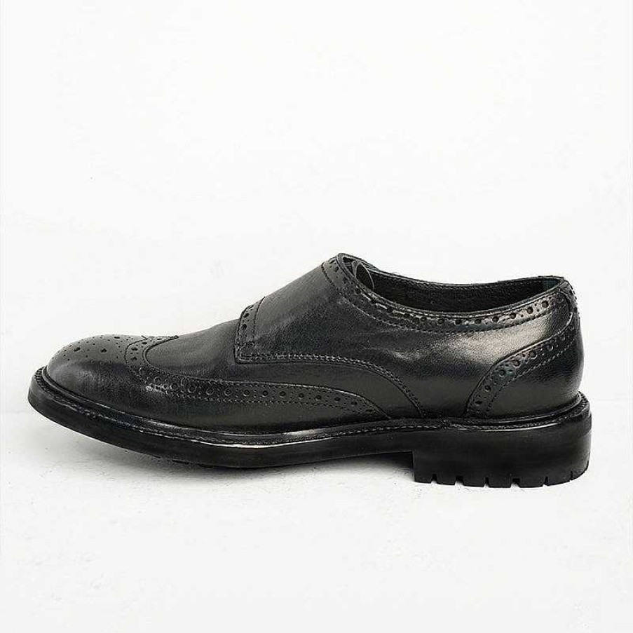 Dwarves Classic Monk Shoes For Women Goodyear Horse Leather Brogue Oxfords In /