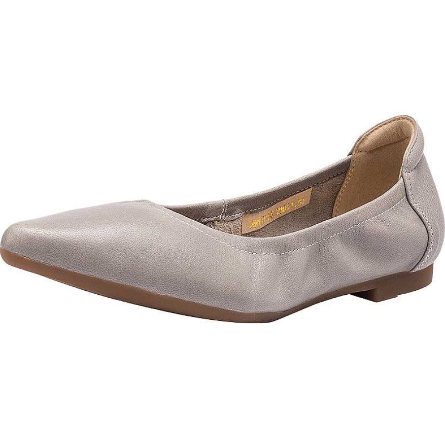 Dwarves Leather Point Toe Ballet Flats For Women / / / / /