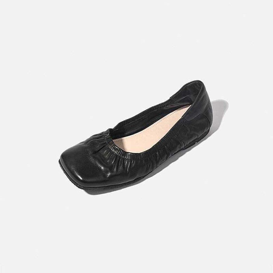 Dwarves Goodyear Horse Leather Flats For Women Leather Sole In /