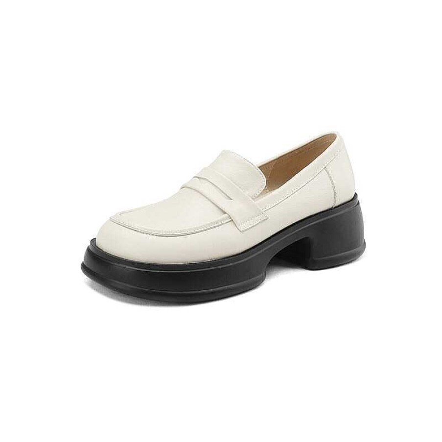 Dwarves Platform Leather Penny Loafers For Women In /