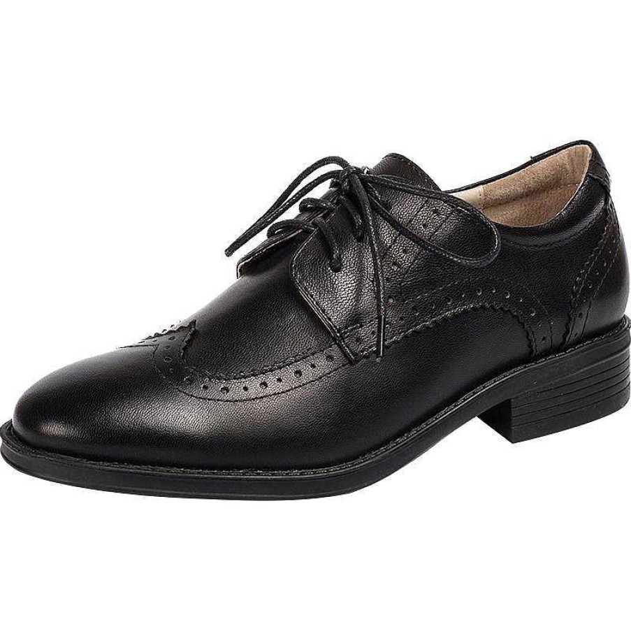 Dwarves Women Wingtip Shoes Handmade Sheepskin Full Brogues Oxfords & Tie Low Heel Elegant / (Better Suited For Thin Feet)