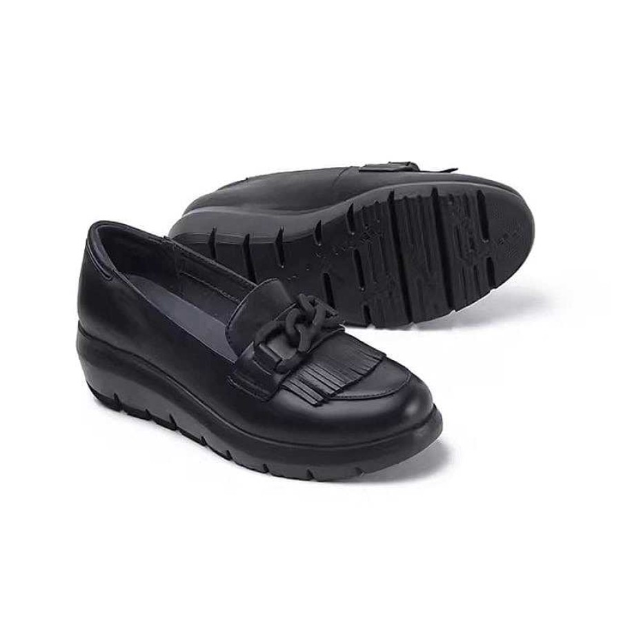 Dwarves Tassels-Detailed Leather Loafers For Women Light Wedge Heel In / /