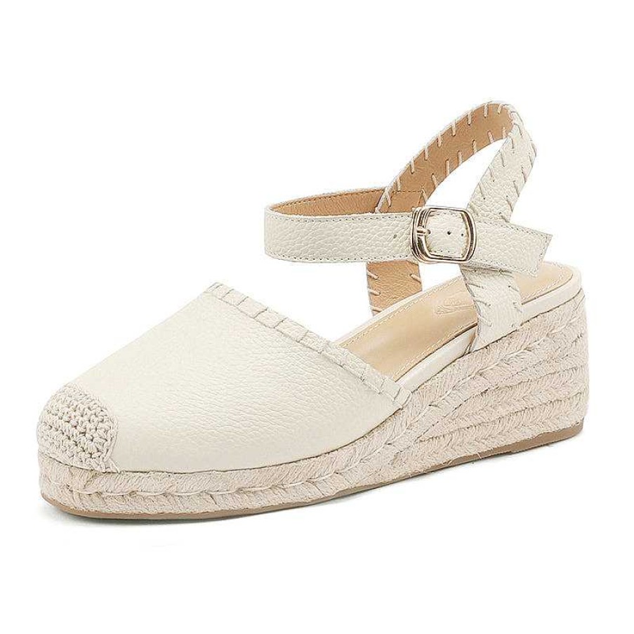 Dwarves Slingback Espadrille-Wedge Leather Sandals In / /