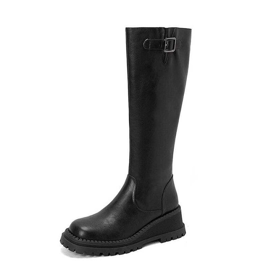 Dwarves Riding Boots For Women In / Leather - Chunky Knee High Boots