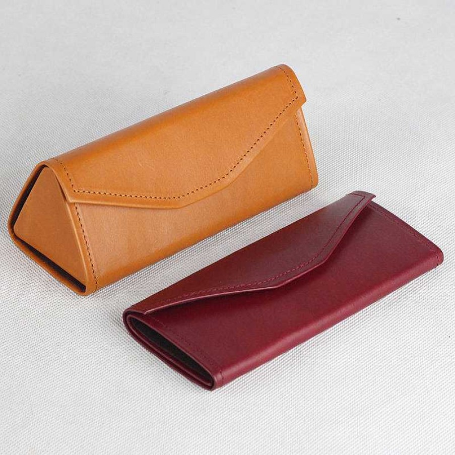 Dwarves Vintage Handmade Vegetable Tanned Leather Glasses Case (Foldable)