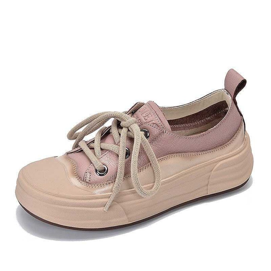 Dwarves Leather Rubber Toecap Sneakers For Women Low-Top Lace Up In / /