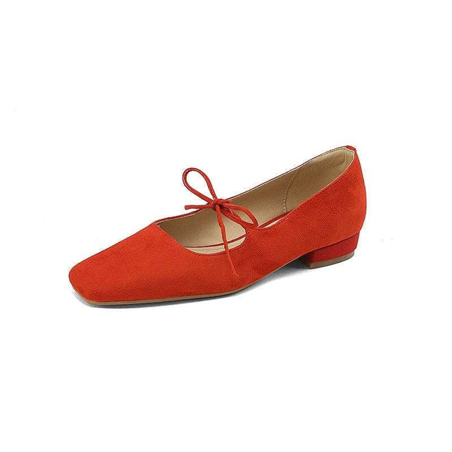 Dwarves Handmade Leather Square Toe Flats In /