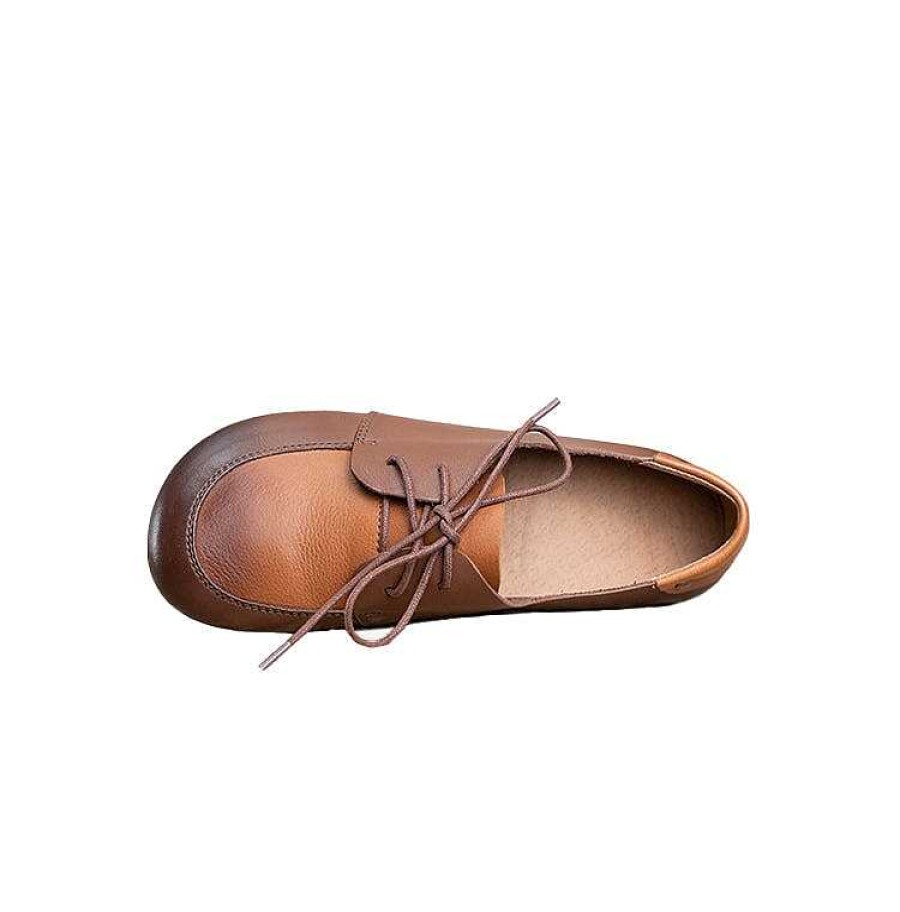 Dwarves Soft Leather Flat Lace Up Oxfords In /