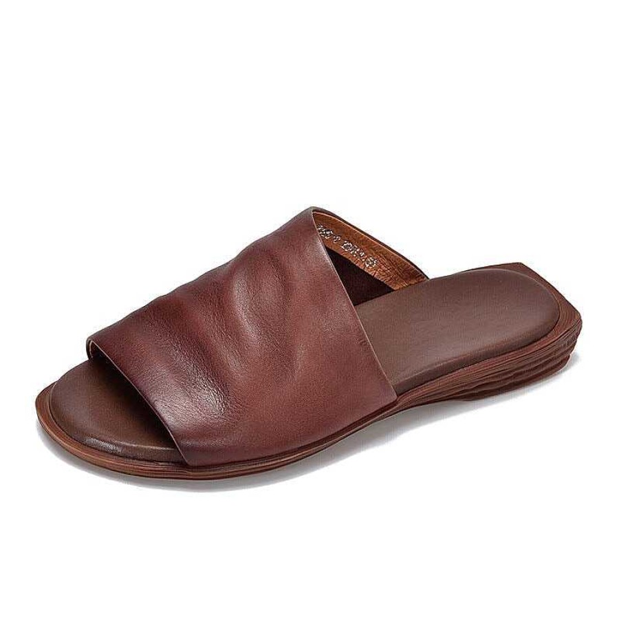 Dwarves Women'S Genuine Leather Slippers Open Toe In /