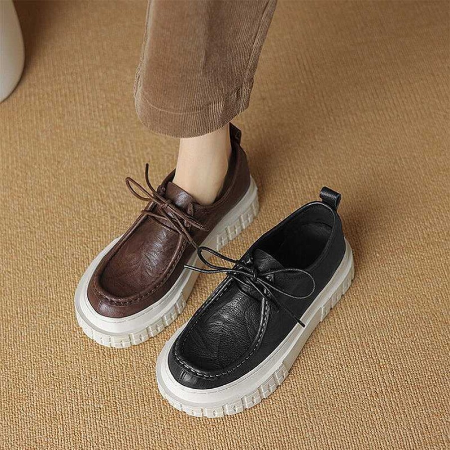 Dwarves Handmade Leather Boat Shoes Mori Girl Shoes Comfort Casual Flat Shoes In /