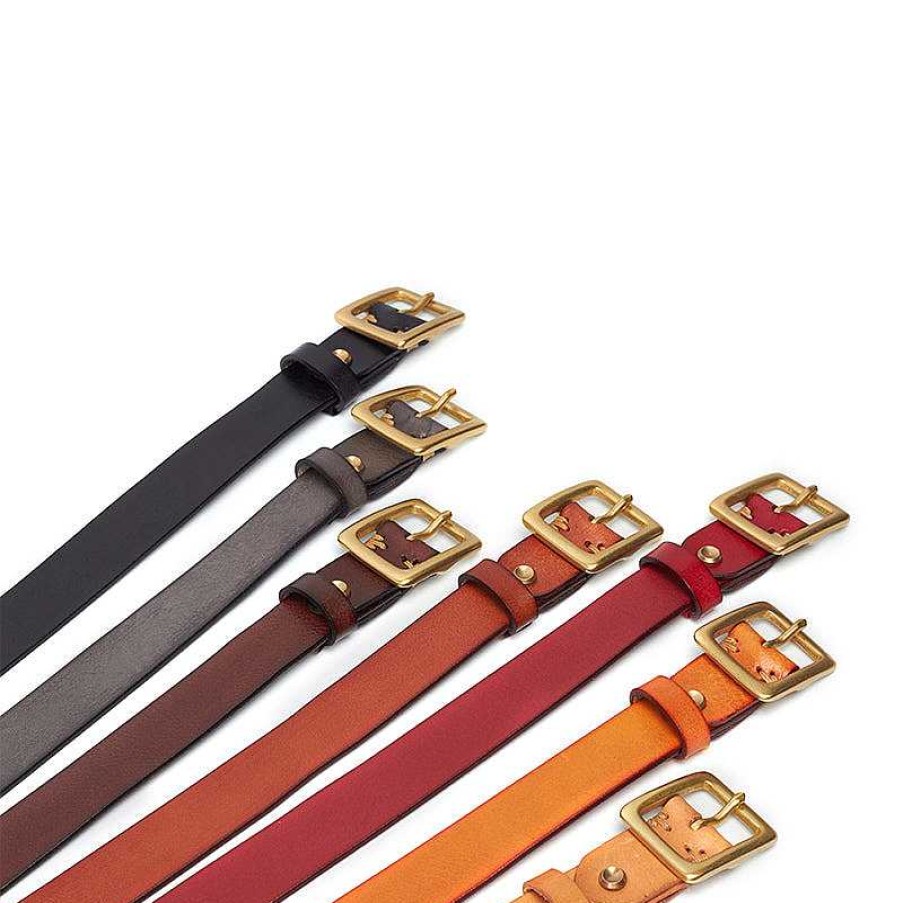 Dwarves Women'S Leather Belt Pure Copper Pin Buckle Multicolor