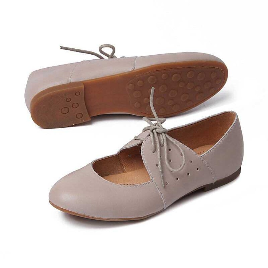 Dwarves Soft Leather Lace Up Mary Jane Flats Oxfords Handmade In / / /