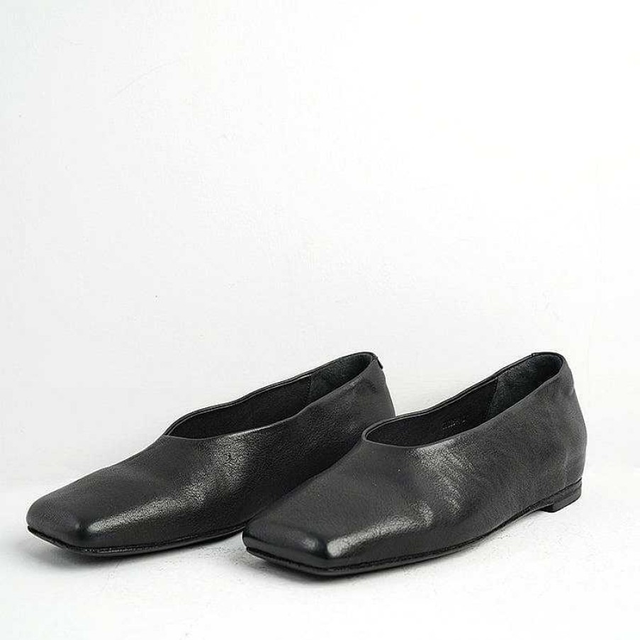 Dwarves Hand Stitching Horse Leather Flats Loafers For Women Leather Sole In /