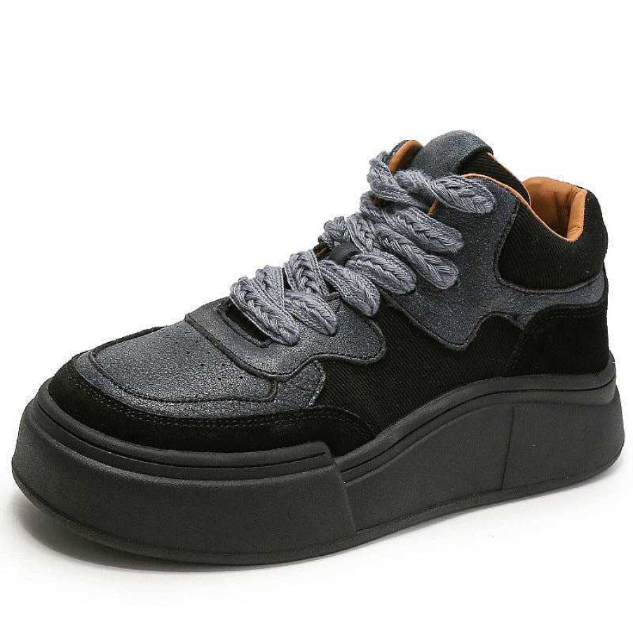 Dwarves Genuine Leather High-Top 35Mm Platform Sneakers For Women In / /