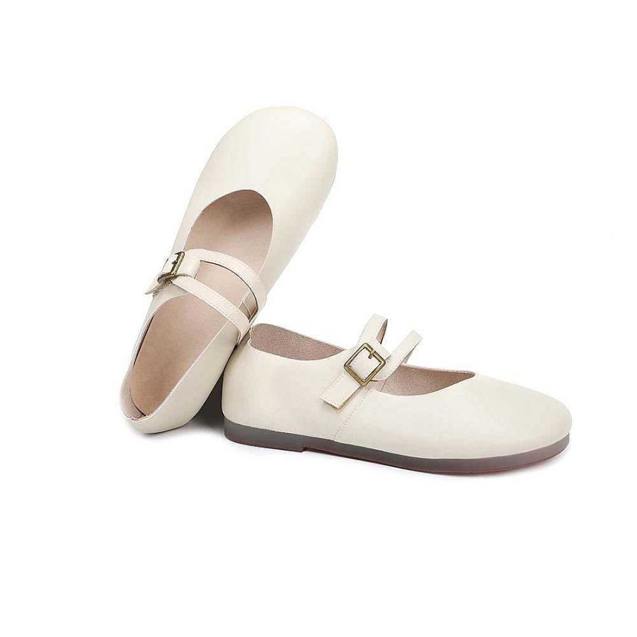 Dwarves Comfy Leather Mary Jane Flats /