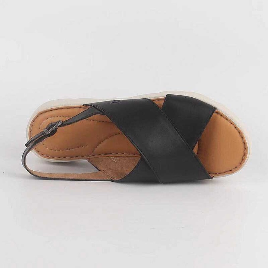 Dwarves Handmade Leather X Strap Sandals In / / / / Womens Platform Slingback