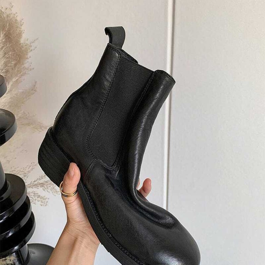 Dwarves British Style Leather Chelsea Boots Handmade In / / /