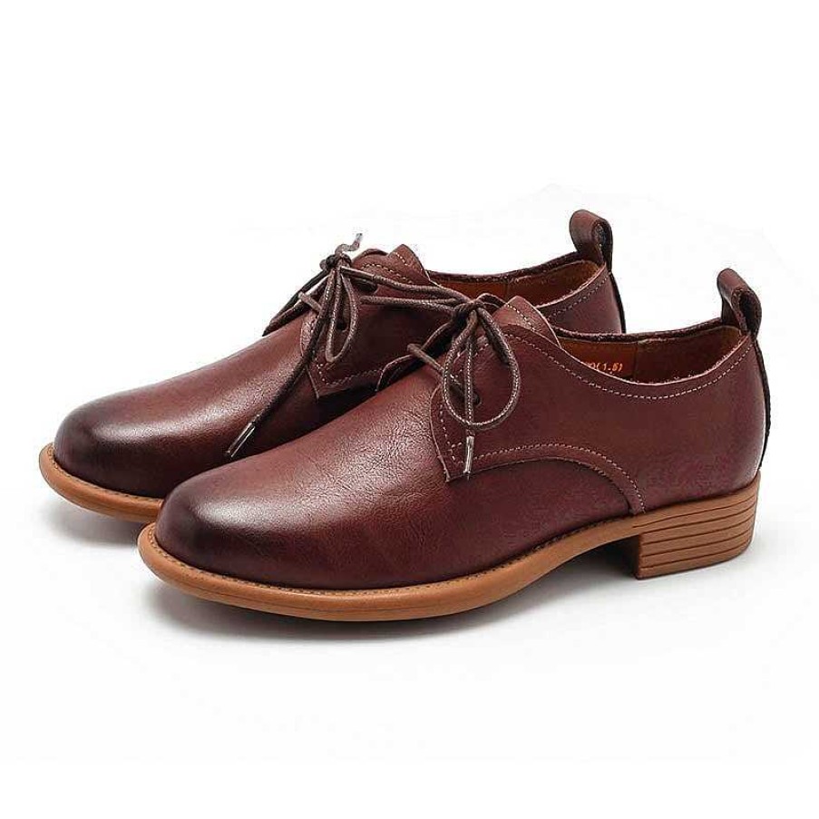 Dwarves Handmade Leather Oxford Derby Shoes For Women In / /