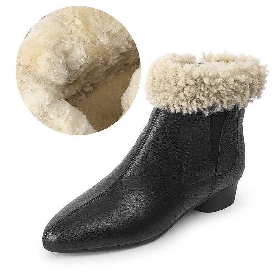 Dwarves Elegant Slimming Boots Block Heel Stretch Boots Pointed Toe Sock Boots In /