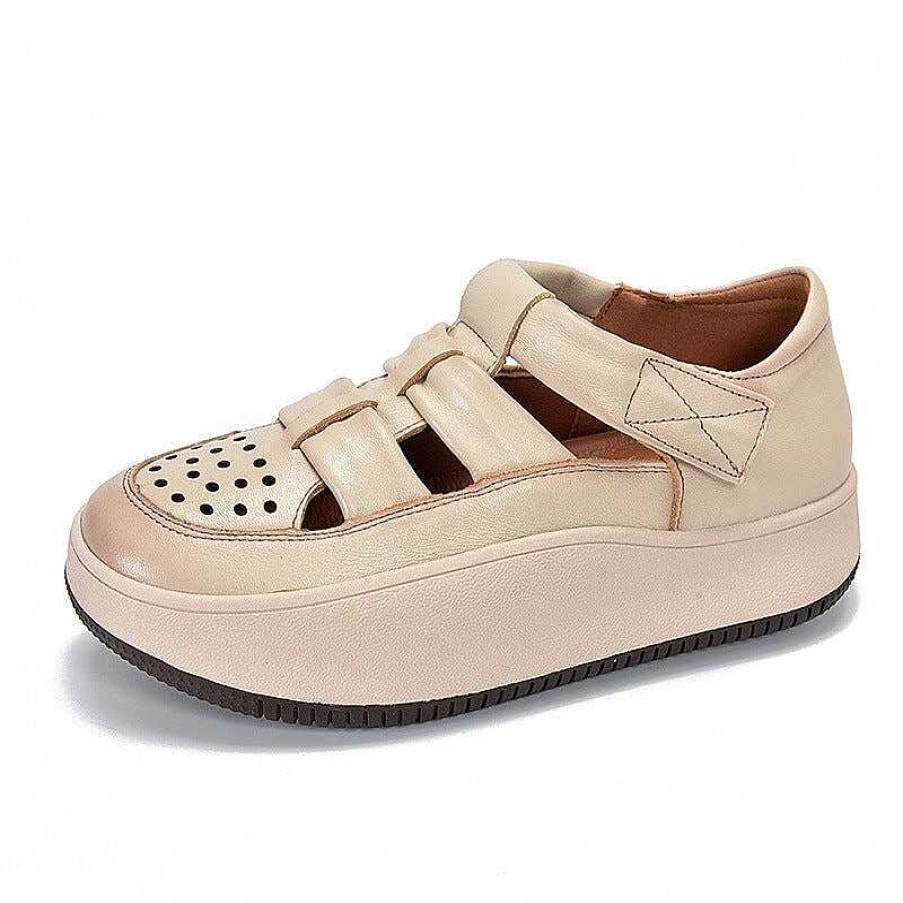 Dwarves Leather Touch-Strap Perforated Platform Sneakers For Women In / /