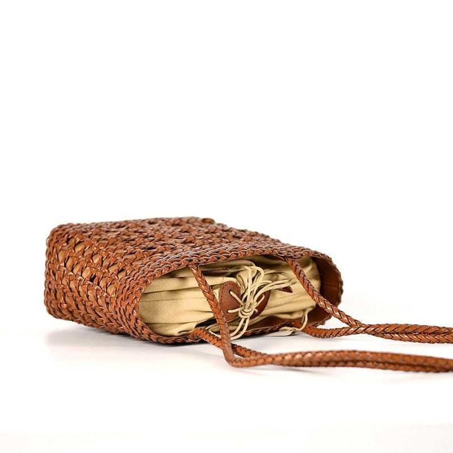 Dwarves Cowhide Hollow Ladies Woven Bag