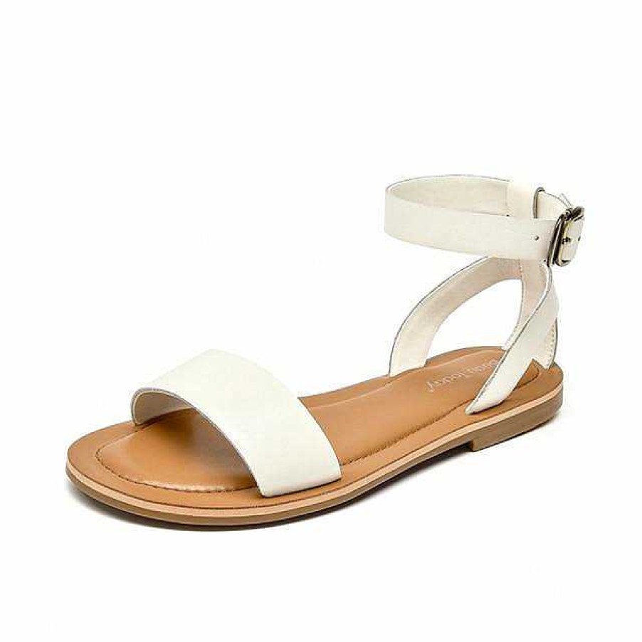 Dwarves Women Sandals Gladiator Soft Genuine Cow Leather Buckle Strap Top Brand Ladies Summer Beach Flats Handmade