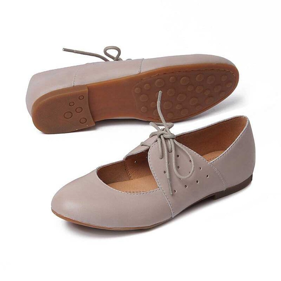 Dwarves Soft Leather Lace Up Mary Jane Flats Oxfords Handmade In / / /