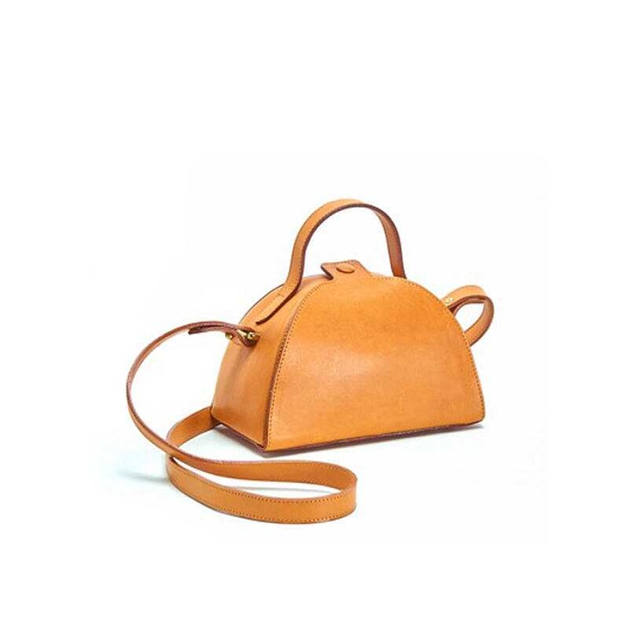 Dwarves Fashion Retro Vegetable Tanned Cowhide Leather Crossbody Bag