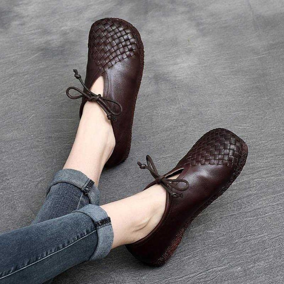 Dwarves Handmade Leather Flats Women Oxford Tie Casual Walking Shoes / /