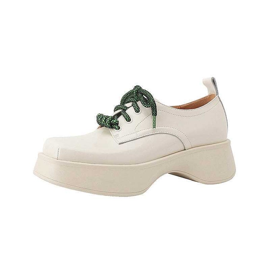 Dwarves Women Square Toe Lace Up Chunky Derby Shoes In /