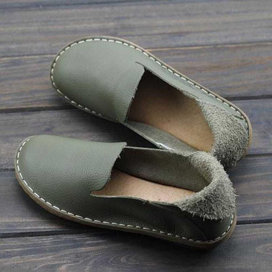 Dwarves Loafers For Women Handmade Leather Flats / / /