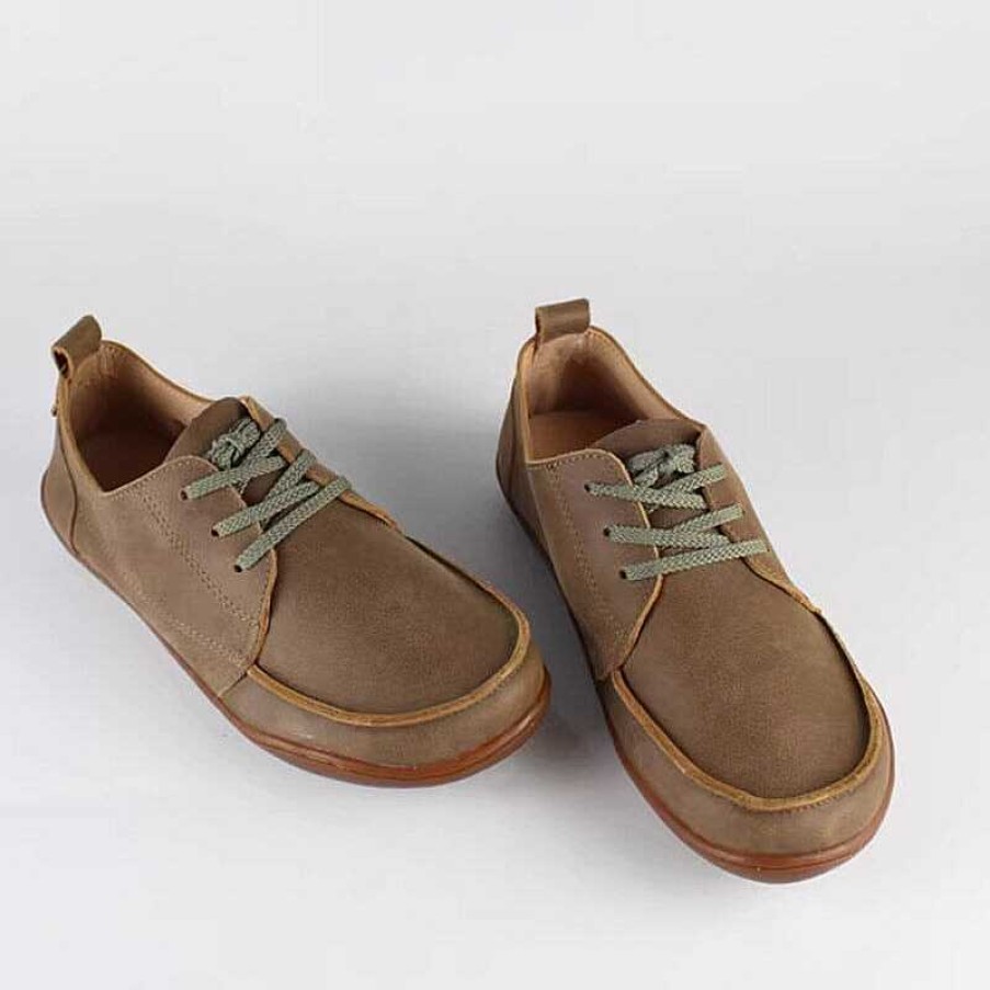 Dwarves Leather Lace-Up Casual Derby Shoes Flat For Men And Women In