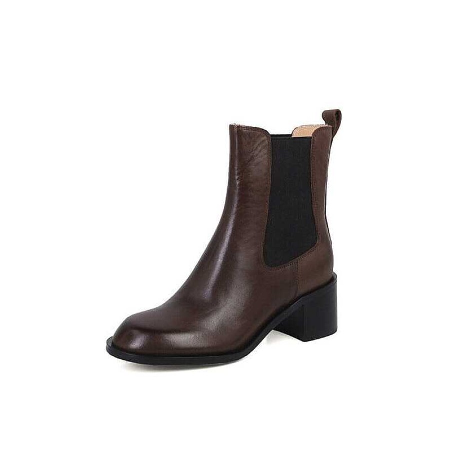 Dwarves 60Mm Block Heel British Style Leather Chelsea Boots Handmade In / /