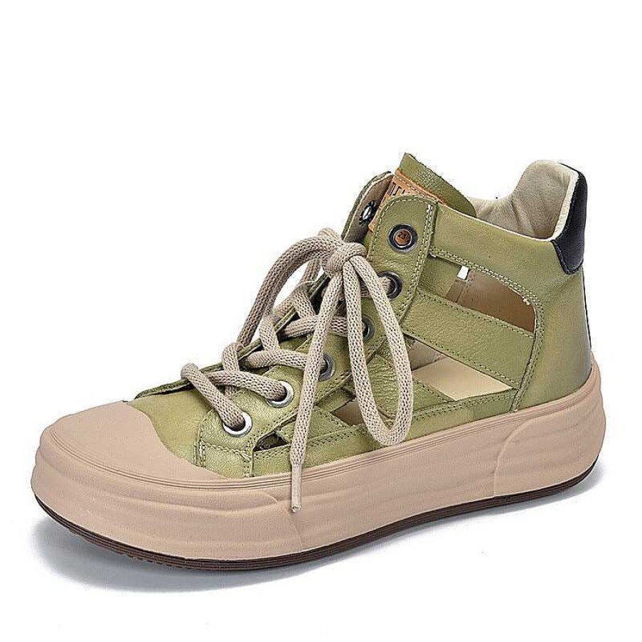 Dwarves Leather Rubber Toecap Sneakers For Women High-Top Lace Up In / / /