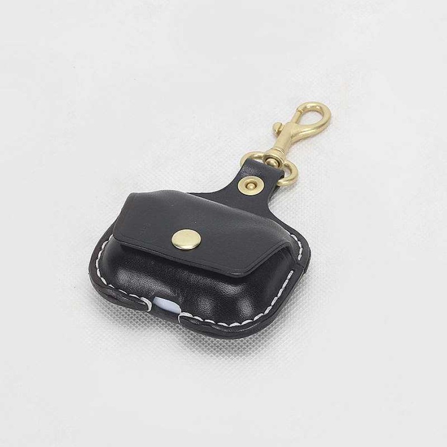 Dwarves Fashion Retro Cowhide Hand-Stitched Earphone Bag