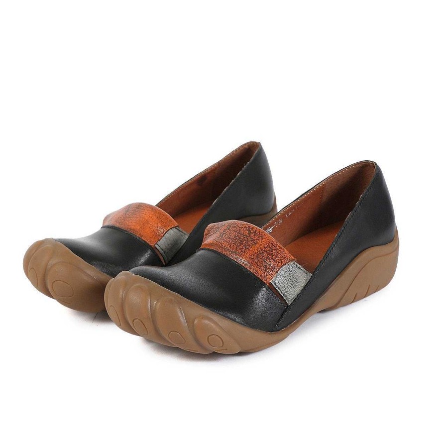 Dwarves Designer Shoes Genuine Leather Loafers For Women Handmade Flats