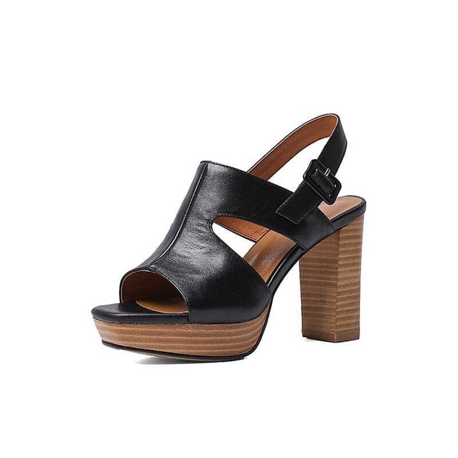 Dwarves Leather 105Mm Block Heel Gladiator Sandals In /