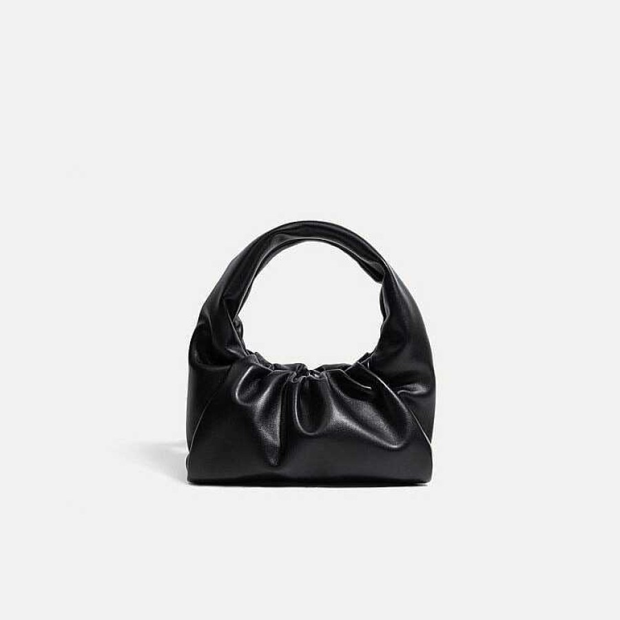 Dwarves Vintage Leather Pleated Shoulder Underarm Bag