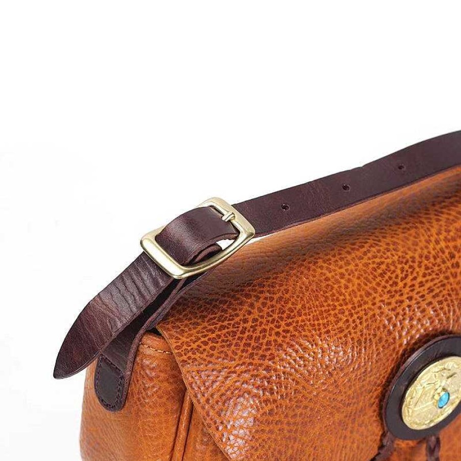 Dwarves Vintage Design Dwarves Vegetable Tanned Leather Saddle Bag Ladies Crossbody Bags