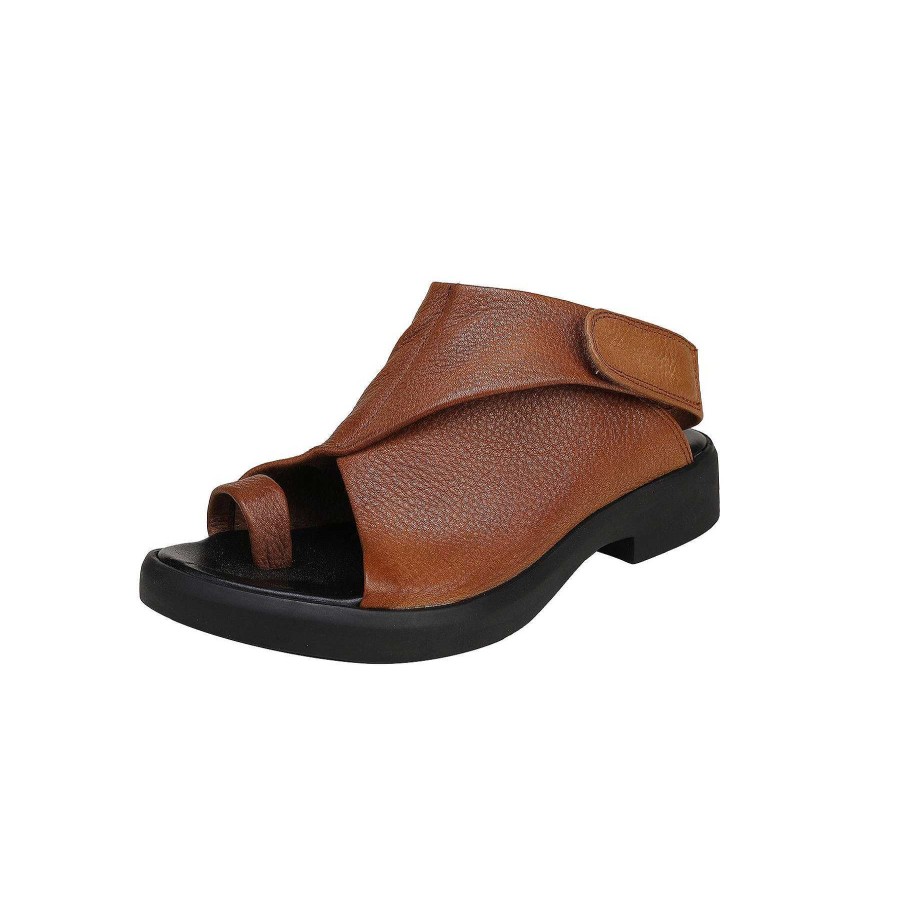 Dwarves Soft Leather Sandals Wrap Ankle Booties Slingback Casual Flip Flops