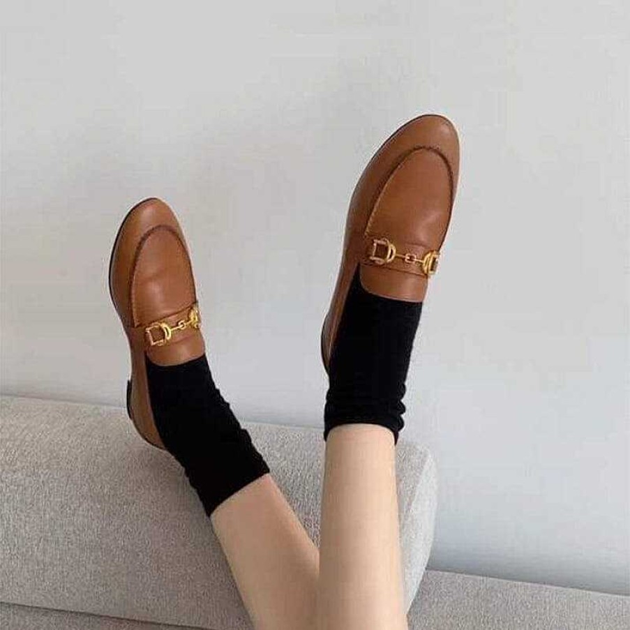 Dwarves Horsebit-Detailed Handmade Leather Loafers For Women In /