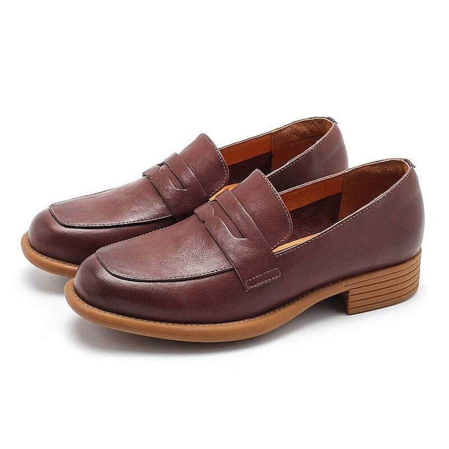 Dwarves Handmade Leather Penny Loafers For Women In / / /