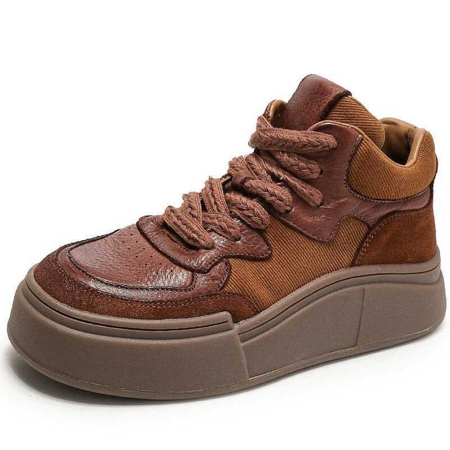 Dwarves Genuine Leather High-Top 35Mm Platform Sneakers For Women In / /