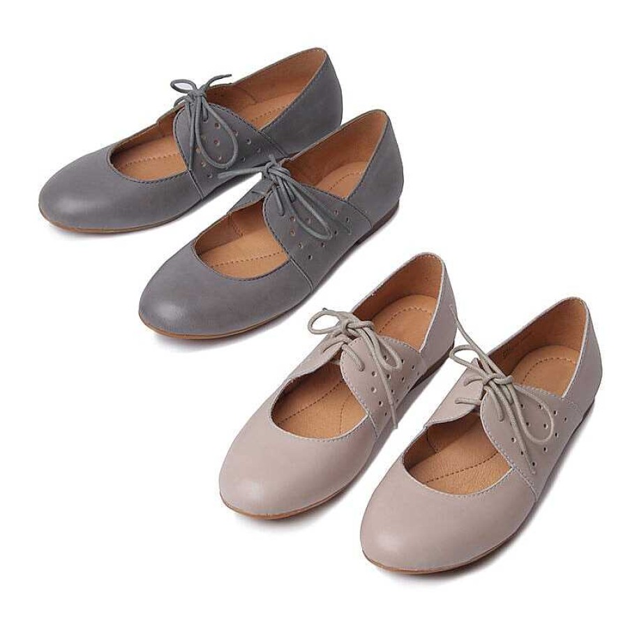 Dwarves Soft Leather Lace Up Mary Jane Flats Oxfords Handmade In / / /