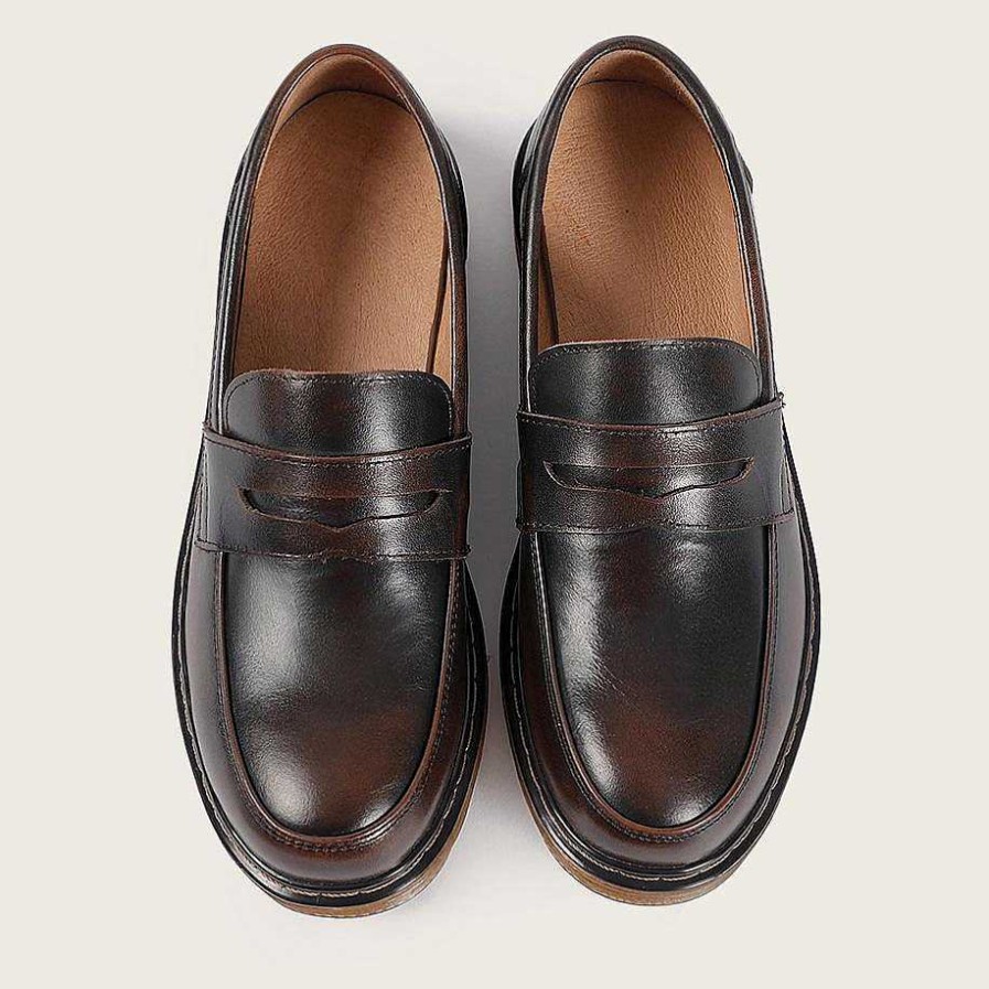 Dwarves Full Grain Leather Penny Loafers Handmade Uniform Shoes