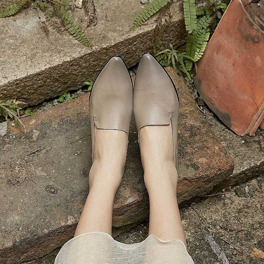 Dwarves Original Handmade Soft Leather Pointed Toe Flats In /