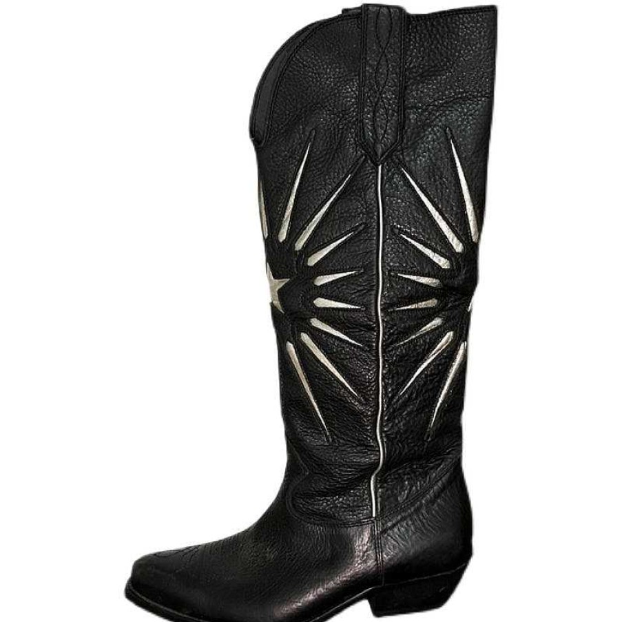 Dwarves Womens Western Embroidered Boots / Cowgirl Boots All Genuine Leather