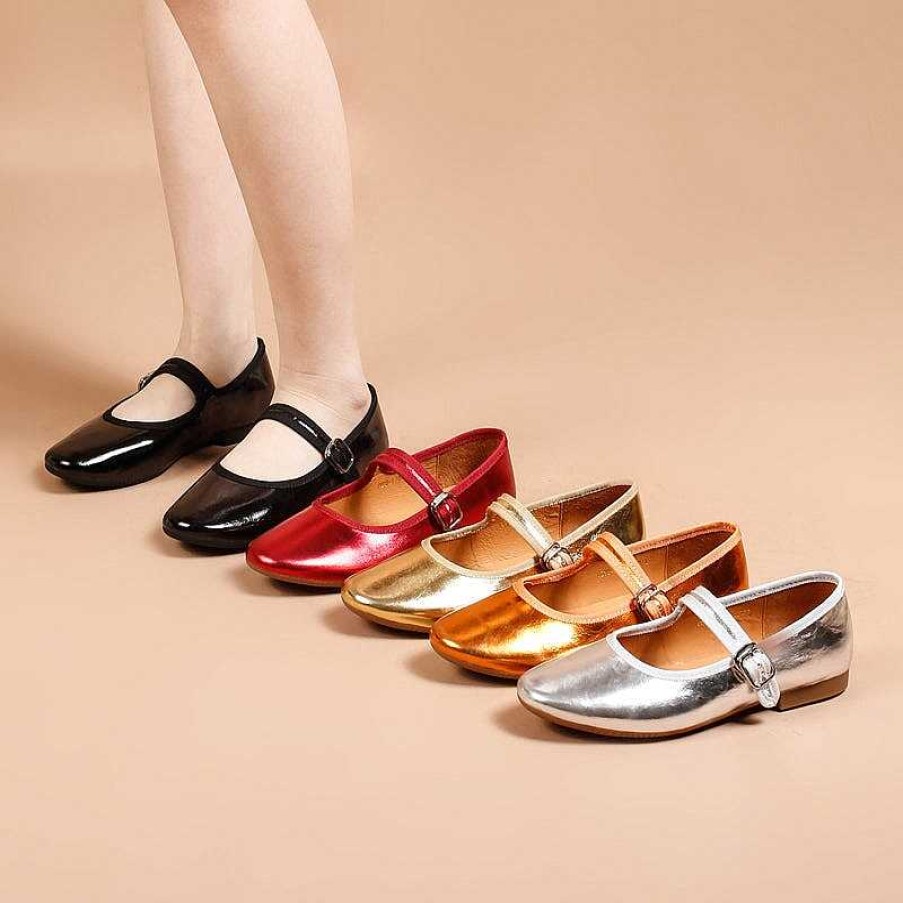 Dwarves Handmade Leather Strappy Mary Jane Flats In / / / /