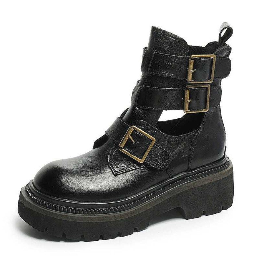 Dwarves Chunky Platform Summer Boots With Triple-Strap In / /